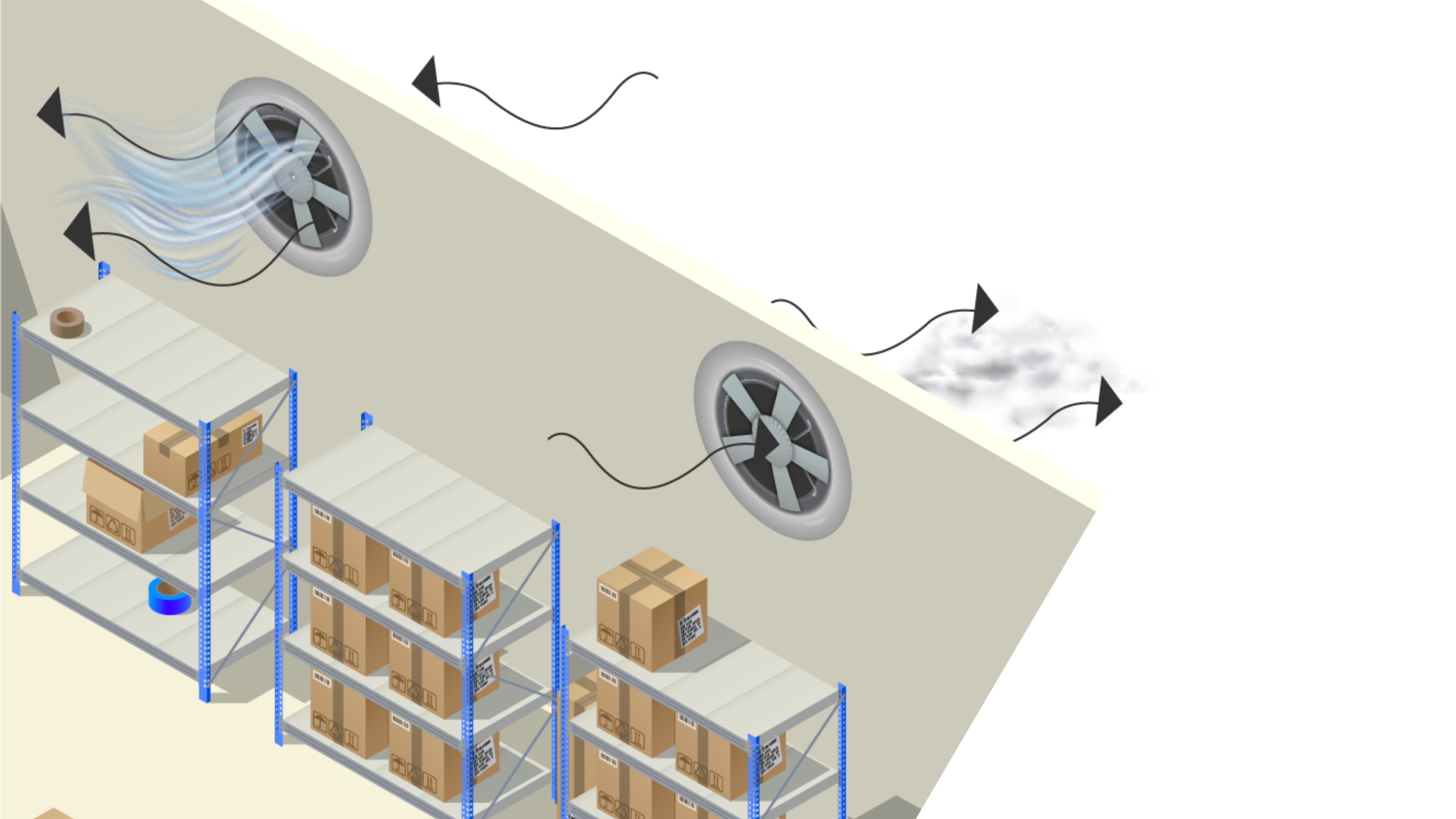 La combinación de sistemas consiste en fusionar la extracción e inyección; la aplicación de estos dos sistemas es recomendable en los espacios que requieran un elevado número de renovaciones de aire.